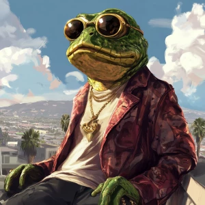 PEPE meme,, GTA style art