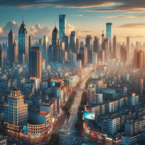 Downtown China skyline