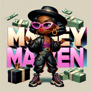 Design a chibi illustration of an African American woman featuri...