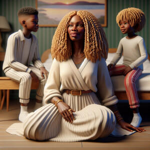 Vivid avatar of a 3d animation of a African American women full...