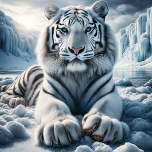 Generate image of white tiger