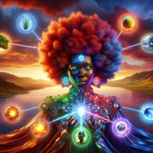 "Envision an ethereal realm, suffused with the soft glow of twil...