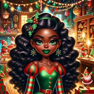 A highly detailed, realistic whimsical festive and vibrant airbr...