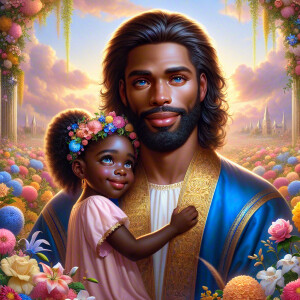 Generate an image of a very handsome, light-skinned African-Amer...