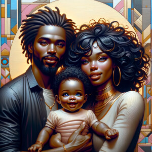 A 3D hyper-realistic fusion of boho urbanism and picasso style i...