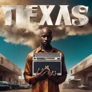 Design an album cover that features a bald African American man...