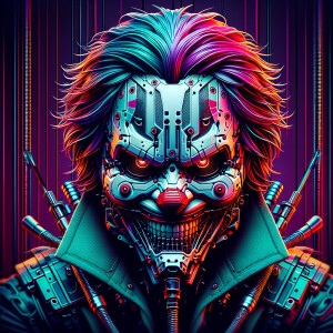 Joker in the style of Yautja's (Hunter Predator),ultra-detailed,...