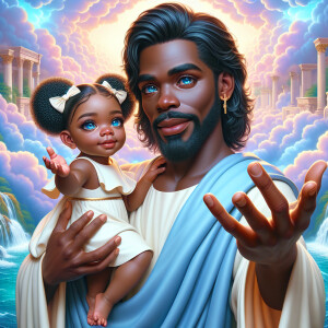 Create a 3D realistic artwork featuring the phrase 'Jesus Saves'...