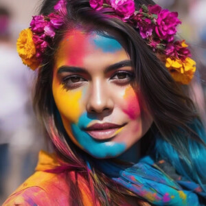 Festival of Colors AI portrait