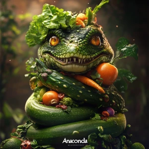 Design a movie poster for "Anaconda" featuring ultra-detailed, u...