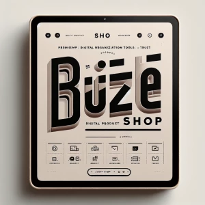Create a clean, elegant Etsy shop icon for a digital product sto...