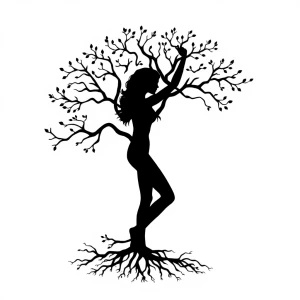 Create a minimalist black and white vector silhouette showing a...