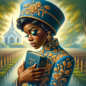 Render an airbrush oil painting of an African American woman wit...