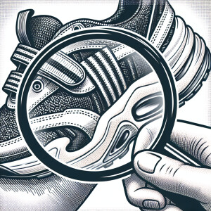 hook and loop velcro up close under a magnifying glass. on a com...