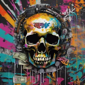 Design a bold circular and edgy logo with and the name ('HALF DE...