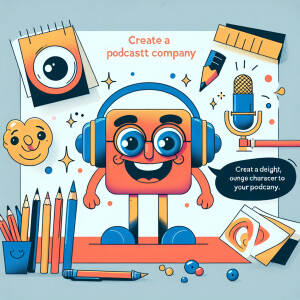 Create a fun character for a company named Your Podcast Company...