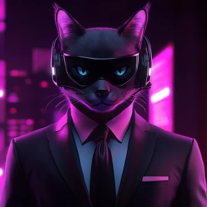 Create an image of a GTA-style anthropomorphic cat character. Th...