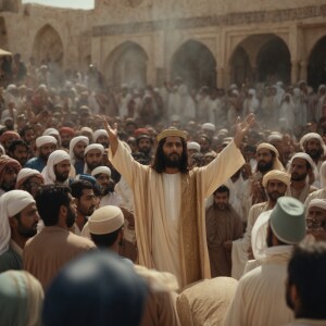 Arabic Jesus preaching to the Masses