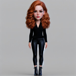 Photorealistic image. Ginger haired, fair skinned,  female, avat...