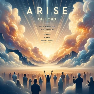 > Create a spiritually uplifting graphic design for a Sunday ser...