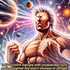 Make him so angry that he destroid the universo