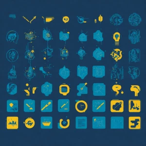 Design a modern icon merging a gear or circuit motif with a styl...