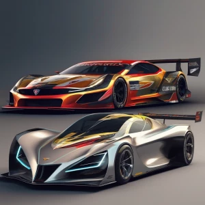 Generate a prompt for a drawing illustration of a concept race c...