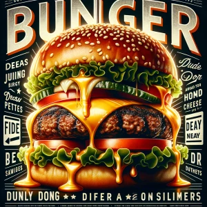 Help me promote juicy hamburgers from Richie’s Diner