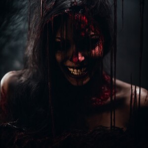 A nightmare’s grin with teeth of bone,
A twisted face, where sha...