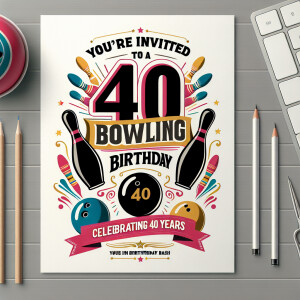 Нарисуй афишу в честь дня рождения на 40 лет и что приглашение в...