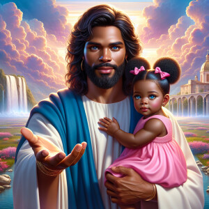 Create a 3D realistic artwork featuring the phrase 'Jesus Saves'...
