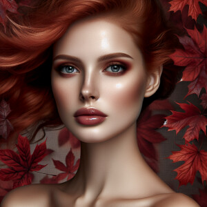 Beautiful photorealistic image. Facial portrait, facing forward...