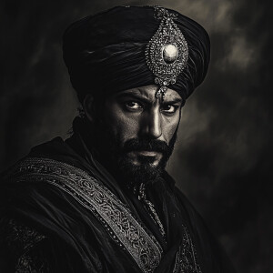 Masterpiece portrait of the Sultan by studio harcourt, by Arling...