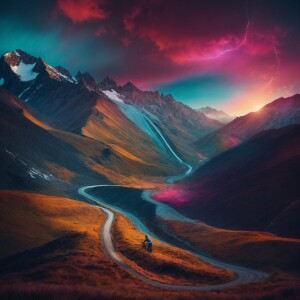 cyclists are cycling to the mountain using road bike with the ex...