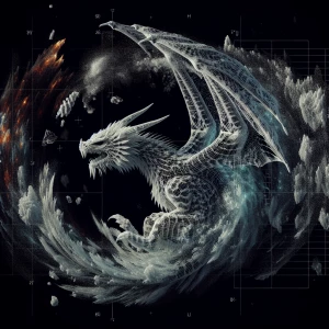 Sonogram image of an Demon with distinct anatomical features, 8k...