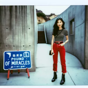 Real photo taken with 90s disposable camera. Pretty Asian 20-yea...