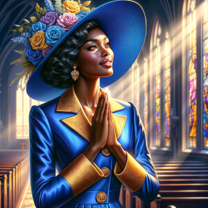 create a realistic airbrushed illustration of an African America...