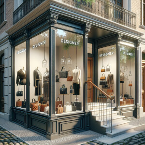 A picture of a store front that looks like it’s a designer resel...