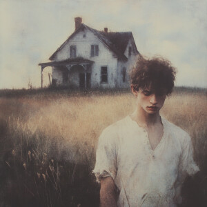 Young male, near the abandoned house --sref 3062326755 --p 6rvmi...