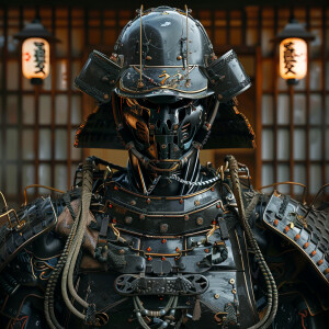 Cyborg's samurais, HDR, masterpiece, ultra-detailed, ultra-real...