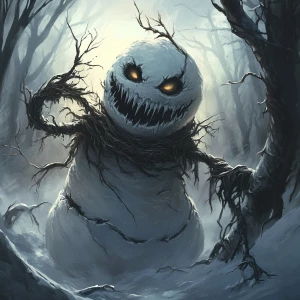 On the outskirts of the sleepy village, where the snow lies unto...