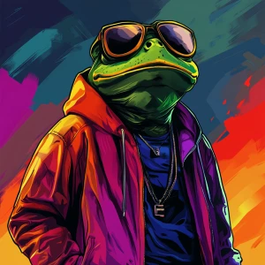 MEME PEPE in GTA art style — Leader of a gang — in the style of...