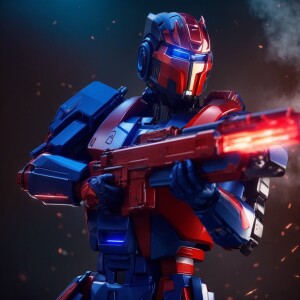 Create a detailed image of Optimus Prime, the iconic leader of t...