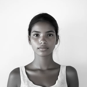 Generate an image of a 23-year-old Cuban woman with a full figur...