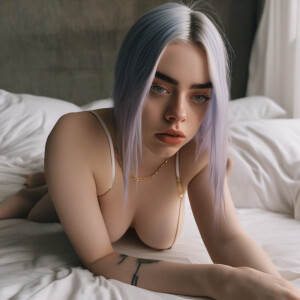 Naked Billie Eilish face down ass up
