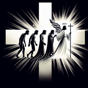 using the cross as a backdrop show the transformation from sinne...