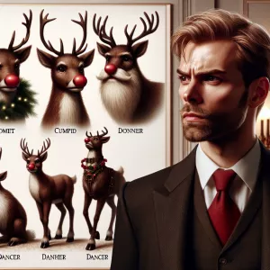 Create a photorealistic image of Rudolph the Red-Nosed Reindeer...