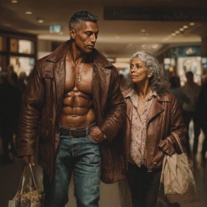 hyperrealism painting.a indian criminal sweaty muscular beefy m...