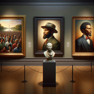 Design a close-up, detailed 3D view inside an African-American m...