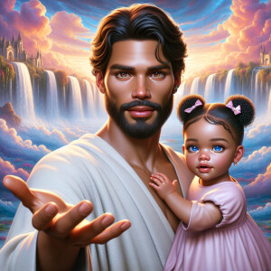 Create a 3D realistic artwork featuring the phrase 'Jesus Saves'...